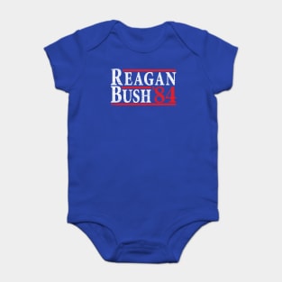 Reagan Bush '84 | Vintage Style Conservative Republican GOP Baby Bodysuit